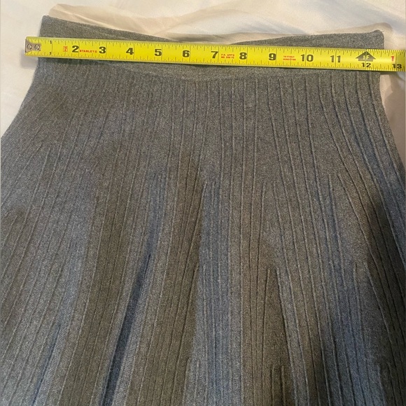 Milly minis grey vertical stripes flare skirt - Picture 2 of 5